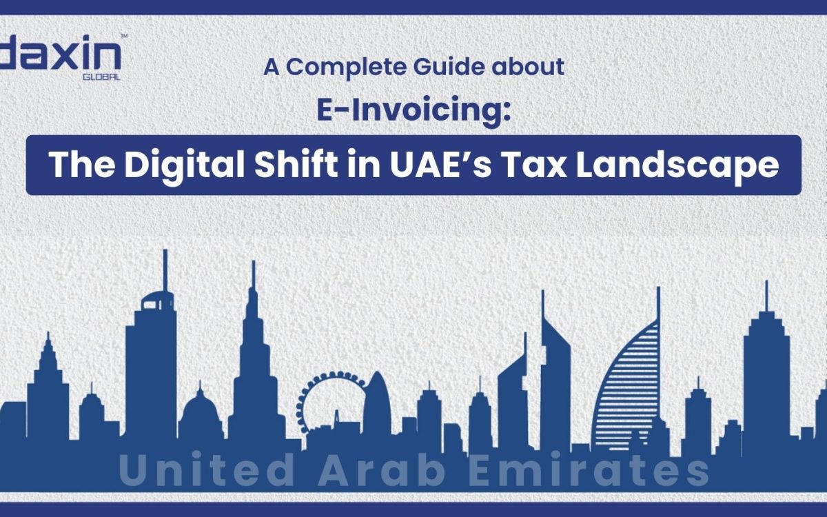 E-Invoicing: The Digital Shift in UAE’s Tax Landscape — text-based blog image.