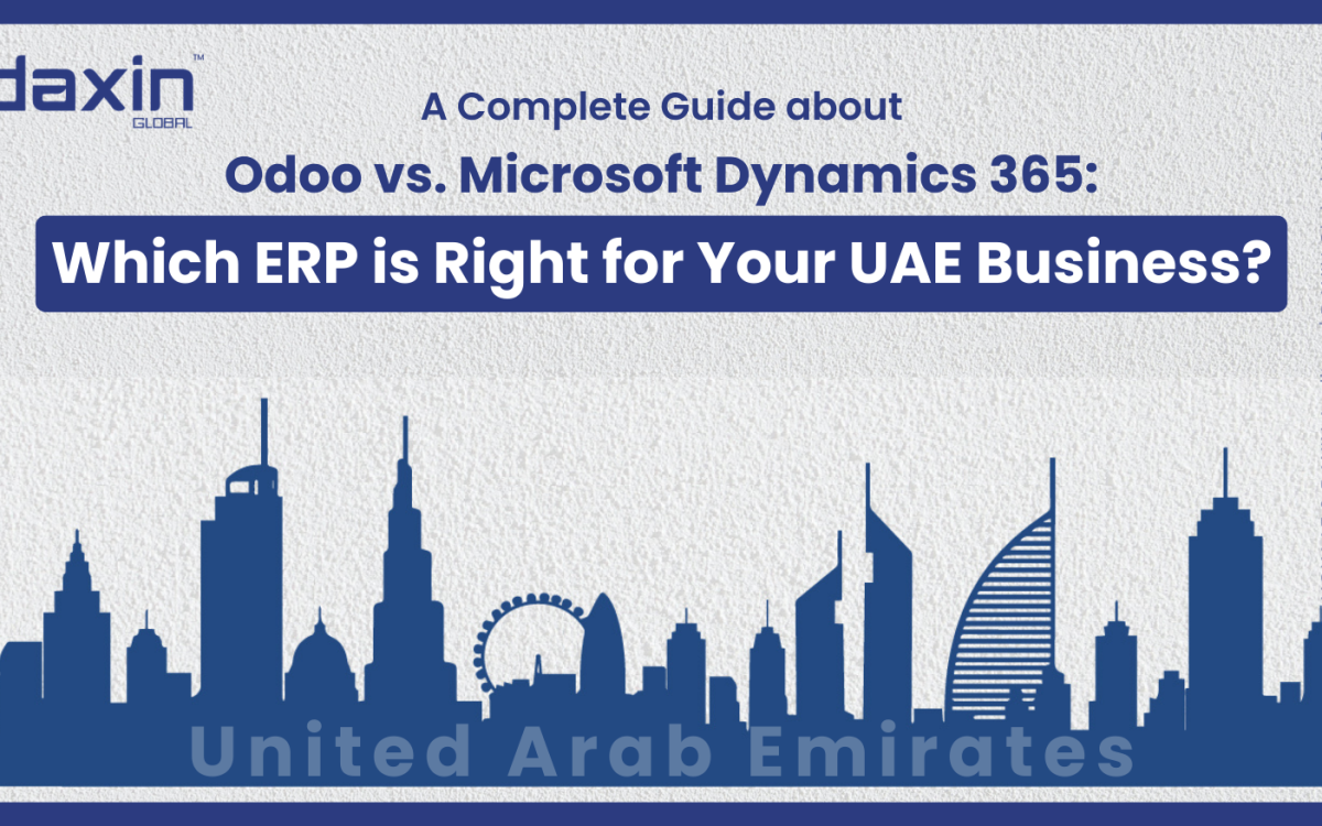 Odoo vs. Microsoft Dynamics 365: Which ERP is Right for Your UAE Business? — text-based blog image.