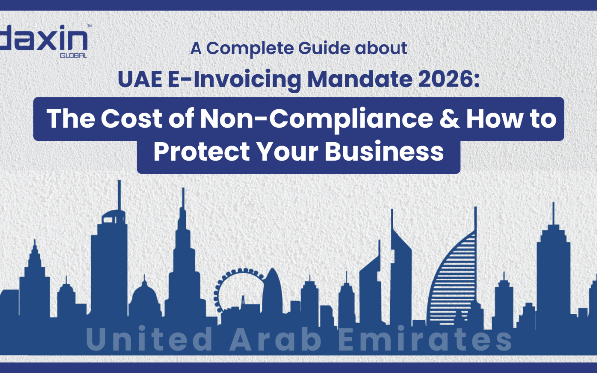 UAE E-Invoicing Mandate 2026: The Cost of Non-Compliance & How to Protect Your Business — text-based blog header image.