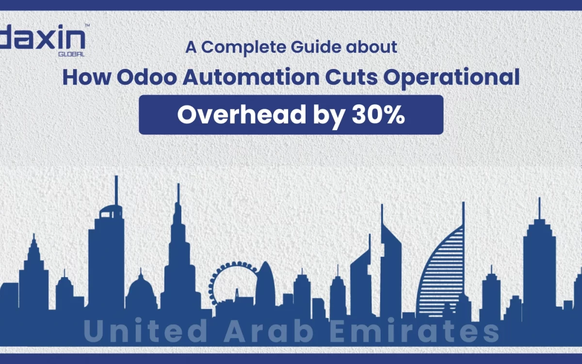A professional header graphic featuring a blue silhouette of the United Arab Emirates skyline, including the Burj Khalifa and Burj Al Arab, with the Daxin Global logo and guide title.